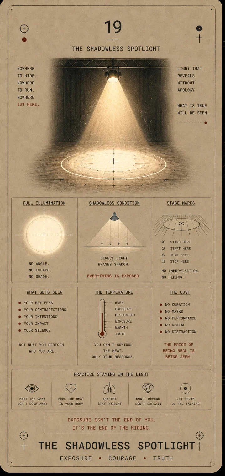 The Shadowless Spotlight tarot card